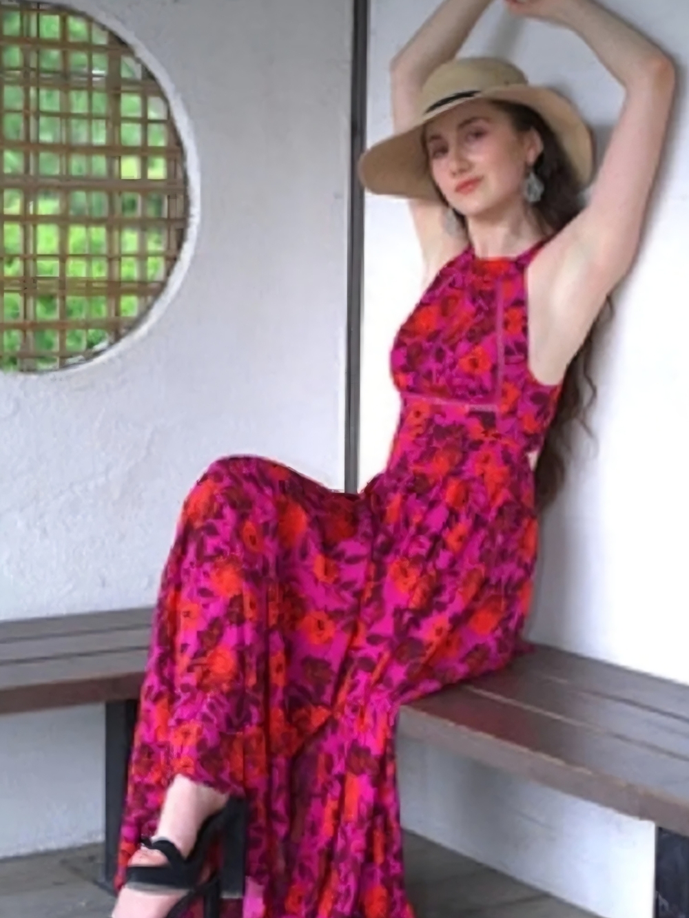 Abel The Label Floral Maxi Dress - Smocked Waist Sz S - Picture 15 of 16